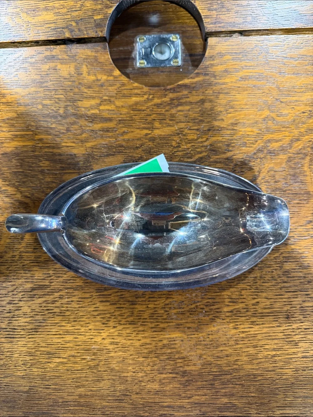 Silver Gravy Boat with Attached Saucer - Classic Home Dining